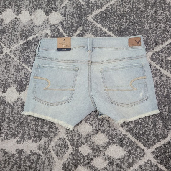 American eagle nwt Womens size 2 midi jean shorts - Picture 5 of 5